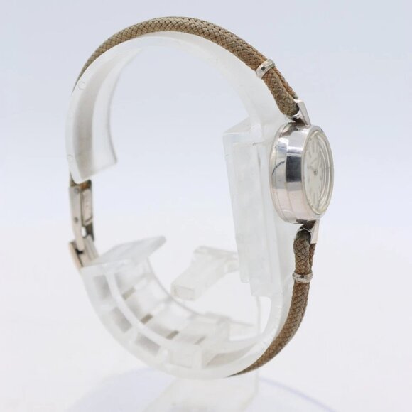 Vintage Movado Cocktail Ladies Mechanical Wristwatch Swiss 14k White GF main image 5